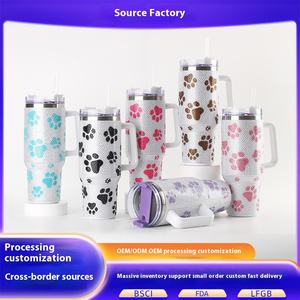 40oz 304 Acier inoxydable Isolation thermique Portable Car Cup Logo Design Style avec perceuse Poignée de griffe de chien pour la rentrée des classes - Product Image 3