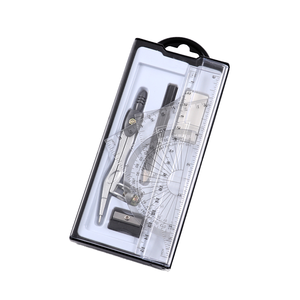 Foska New Item Bán Chạy Nhất Trường Toán Học Hình Học Thiết Lập Sinh Viên Vẽ Nguồn Cung Cấp Kim Loại La Bàn Với Thước Thước Cho Trẻ Em - Product Image 1