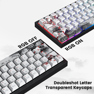 XVX Keycaps <span class=keywords><strong>japonais</strong></span> motif fleur de prunier profil Cherry Double Shot Dye-Sub PBT Set de 127 touches pour clavier mécanique PC - Product Image 3