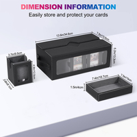 Boîte de rangement portable JUZI en cuir PU écologique avec poignée à coins arrondis pour cartes Pokémon et Yu-Gi-Oh! TCG, plateau à dés personnalisé