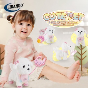 Animales de peluche divertidos para niños, juguetes de peluche con control de línea, perro ladrido que camina - Product Image 2