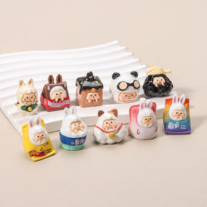 Serie completa de juegos DIY accesorios casa de muñecas Micro paisaje casa de muñecas resina llavero colgante decoración lindo conejo gatito - Product Image 4