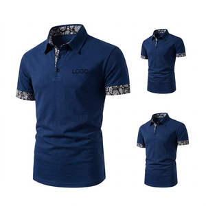 Men's Summer New Arrival Solid Print <b>Patchwork</b> Short Sleeve T-<b>Shirt</b> Breathable Knitted 180g Casual for Neck Regular Fit Front - Product Image 3