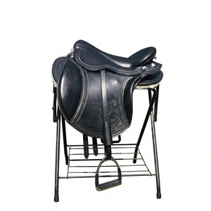 Selle de course anglaise BS International en cuir véritable, arbre en bois, quincaillerie SUS304, couleur personnalisable, selle de cheval robuste - Product Image 3