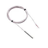 Sensor de Temperatura RTD de Platino PT100 -50 a 250 °C ° Sonda de Varilla Recta de Acero Inoxidable Clase B para Calderas Industriales