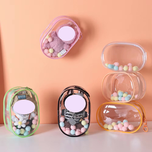 Sac de rangement <span class=keywords><strong>transparent</strong></span> pour poupée de 17 cm avec porte-clés, étui mystère en PVC pour poupée Labubu, sac de rangement pour cadeau - Product Image 1