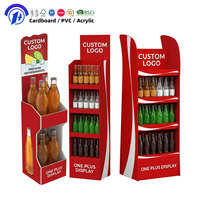 Support de présentation de boissons en carton ondulé, portable, facile à assembler, léger, pour la promotion des boissons en supermarché