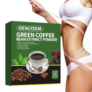 제조업체 지원 다이어트 항산화 녹색 커피 콩 추출물 분말 녹색 커피 콩 보충 인스턴트 슬리밍 커피 - Product Image 1