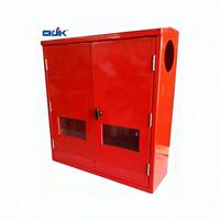 Armoire pour enrouleur de tuyau d'incendie Jinkai - Construction robuste en acier doux thermolaqué, flexible, portable, facile à utiliser, protection incendie