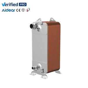 Alta Eficiência Personalizado Partition Wall Tipo 316L Aço Inoxidável Cobre Soldada Placa Heat Exchanger