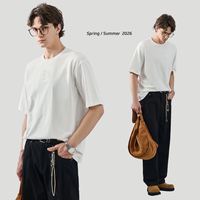 T-shirt pour homme en coton peigné APO OEM/ODM, tissage lâche, respirant, brodé, anti-déformation, mélange de fibres élastiques, motif lettres