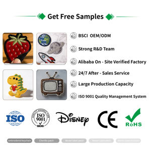 공장 직영 맞춤형 자수 할로윈 패치 친환경 원단 미니 개인 맞춤형 배지 다리미 부착 의류 패치 - Product Image 5