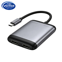 Station d'accueil 4 en 1 USB3.0 Type C vers 2 DP 4K 60HZ PD 100w en alliage d'aluminium