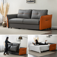 Canapé-lit convertible moderne en cuir pliable 2 en 1, 3 places, pour petit espace, salon, meubles de maison
