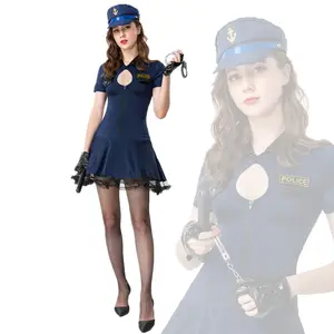 여성을위한 새로운 경찰 의상 할로윈 성인 파티 드레스 섹시한 장교 의상