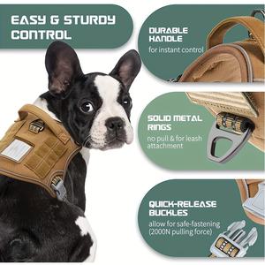 สายรัดฝึกสุนัขแบบสะท้อนแสง DOUBLEFLY ผลิตจากโพลีเอสเตอร์ สำหรับสุนัขขนาดเล็ก/กลาง/ใหญ่ พร้อมคลิปหน้าสำหรับควบคุมสายจูงได้ง่าย - Product Image 4