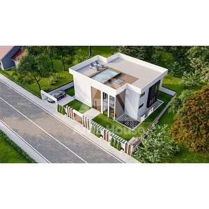 Chất lượng cao ánh sáng thép biệt thự Kết Cấu Thép nhà sang trọng prefab Nhà Thời Trang đúc sẵn khung thép cấu trúc nhà - Product Image 4