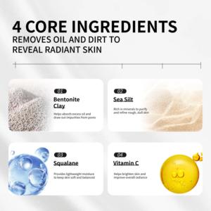 Masque Nettoyant Profond à la Boue, Purifiant en Profondeur, Contrôle du Sébum et Élimination des Points Noirs - Product Image 3