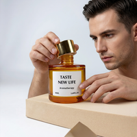 Diffuseur de parfum rond personnalisé avec bâtonnets en rotin, huile essentielle naturelle, longue durée, pour la maison, l'hôtel et la décoration intérieure