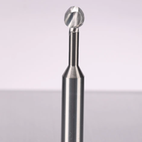 Fraise à billes en carbure monobloc de haute précision, conception anti-adhérence non revêtue, pour usinage CNC sphérique d'alliages d'aluminium