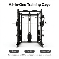 Appareil de musculation multifonctionnel tout-en-un : Smith Cage, Cable Trainer, Rack à Squat en acier au carbone, Machine Smith, Équipement de gym commercial