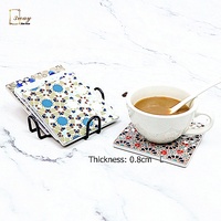 OEM Décoration De La Maison Tapis et Coussins de Tasse de Caboteur Tapis Carrelage En Céramique Mosaïque Personnalisée Impression Table Carré Durable Accompagnement Quotidien