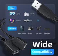 USB 2.0 A Stecker auf 2 Dual USB Buchse Y Splitter Hub Netz kabel Verlängerung adapter kabel