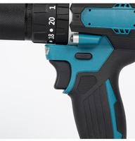 Perceuse électrique sans fil multifonctionnelle 13 mm à moteur sans balais, haute puissance, à percussion, pour usage domestique, avec batterie lithium-ion