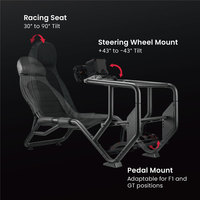 Cockpit de simulation de course LRS14-BS01 avec siège pour Logitech Thrustmaster