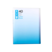 ZY9430 Classeur d'information A4 à dégradé de couleurs, 30/40 pages, organiseur de documents d'examen, dossier étudiant transparent et imperméable pour le bureau