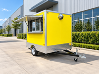 Chariot de nourriture mobile pour hot-dogs, camion de restauration rapide, remorque à vendre