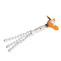 Ventilateur portable Octopus rechargeable 2000 mAh 5V en plastique à 3 vitesses, mini-ventilateur à main pour voiture, maison et extérieur