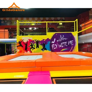 Customized Commercial Children Indoor Play Large Trampoline A Variety Of Combinations Of Play Large Ball Pool