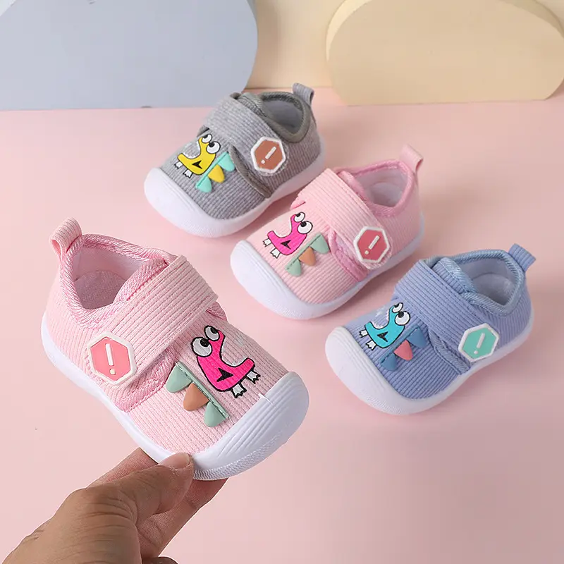Sapatos casuais de algodão para bebês meninas meninos com fundo macio antiderrapante para bebês primeiros caminhantes