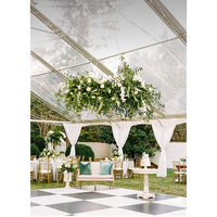 Tentes de luxe transparentes TENTCHO pour événements, mariages, fêtes, avec poteaux et piquets, en promotion, 20 x 40 pour mariages et événements