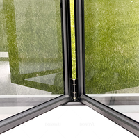 Charnière de porte pliante en aluminium Accessoires de quincaillerie Bi Black Heavy Duty fold door wheels
