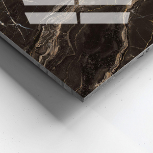 Carreaux Noir Marrón Oro Mármol Pulido Porcelana <span class=keywords><strong>Gres</strong></span> Azulejos Carreaux De Sol 60x60 Salon Azulejo De Alta Calidad - Product Image 2