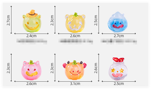 Lindo resplandeciente luminoso Halloween 3D resina calabaza monstruo encanto fantasma figuritas miniatura juguete Hada jardín casa de muñecas Accesorios - Product Image 4