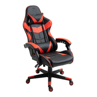 Chaise de Gaming Ergonomique et Réglable, en Similicuir, Type Fauteuil de Bureau de Course pour la Maison