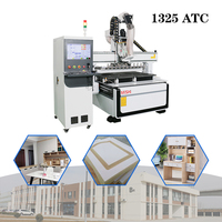 Machine de découpe et d'assemblage CNC 4 axes ATC 1325 avec changeur d'outils automatique rotatif pour le bois, le MDF, les meubles et les armoires