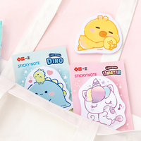 Memo Pad Magnetik Bentuk Unik Kawaii, Dapat Disesuaikan, Perekat Sendiri, Catatan Tempel Lucu untuk Sekolah dan Kantor