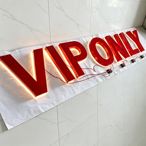 Enseigne lumineuse 3D LED rétroéclairée pour mur intérieur, en acrylique et acier inoxydable, installation facile, lumière blanche chaude douce - Product Image 3