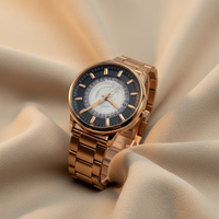 Montre mécanique automatique de luxe pour homme, logo personnalisé, acier inoxydable 316L, étanche 5ATM, verre minéral, mouvement à quartz japonais