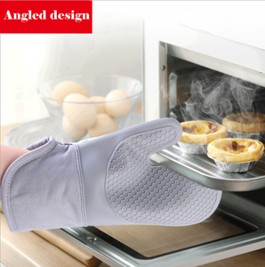 Mitaines <span class=keywords><strong>de</strong></span> four étanches à pois, résistantes à la chaleur, en <span class=keywords><strong>silicone</strong></span>, doublure souple, gants flexibles pour la cuisson, le barbecue, la <span class=keywords><strong>cuisine</strong></span>, le four. - Product Image 3