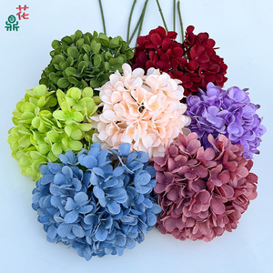 Hydrangea <b>Artificial</b> Flowers Silk Flower Wedding Decor Handmade Single <b>Stem</b> Macaron Style Modern Design - Product Image 3