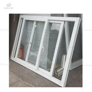 نوافذ مزججة مزدوجة upvc من الفينيل الأبيض نوافذ منزلقة على الطراز الاقتصادي الأكثر انزلاقية للنوافذ والأبواب من الفينيل