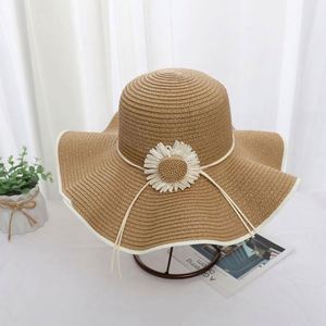 Sombrero de Paja para Mujer, Protección Solar, Verano, Playa, Diseño de Girasol, Gorra de Viaje para Niñas - Product Image 2
