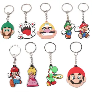 Dihua tùy chỉnh phim hoạt hình marios Bros Keyring mềm PVC 2D/3D cao su PVC siêu marios Keychain - Product Image 3