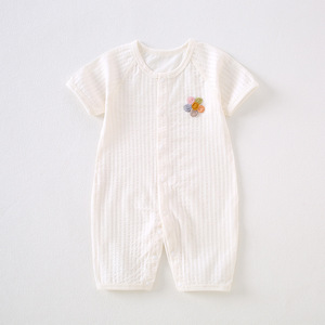 Combinaison d'été à manches courtes pour bébé, en pur coton, combinaison de ramper, combinaison climatisée pour bébé, <span class=keywords><strong>pyjama</strong></span> léger et respirant - Product Image 1