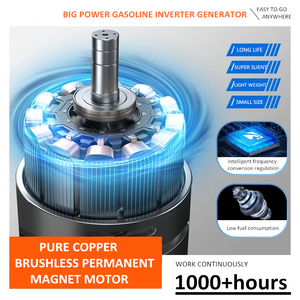 Générateur Inverter Portable à Faible Bruit 220V, Générateur à Essence avec Démarrage Électrique à Distance et Arrêt en Cas de Manque d'Huile pour le Camping - Product Image 4